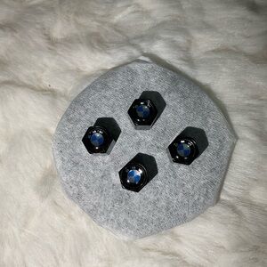 BMW Black and Blue Emblem Valve Caps